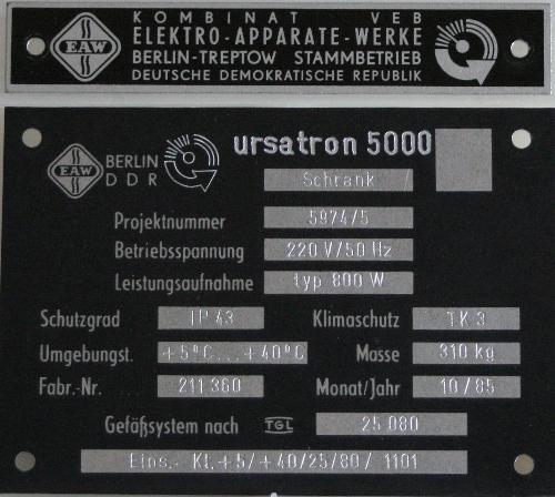 audatec / URSADAT / URSATRON 5000, ursatron5000 